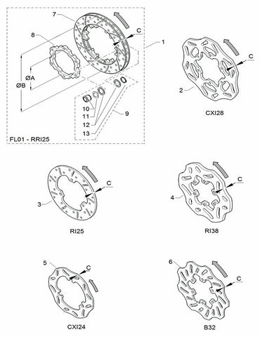 #12 - Rear Brake Disc Bushing Washer 14x20x0.5