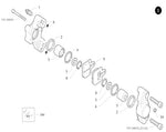 #1 - CompKart Front Brake Caliper RR I25x2-H12/D/A (KZ Front)