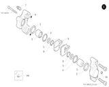 #1 - CompKart Front Brake Caliper RR I25x2-H12/D/A (KZ Front)