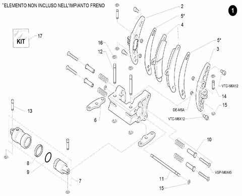 #3 - BRAKE PAD SUPPORT CX I28 LEFT - A