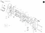  KART REAR BRAKE CALIPER RR-125X4 ASSEMBLY (KZ)
