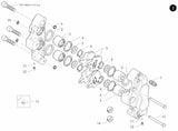  KART REAR BRAKE CALIPER RR-125X4 ASSEMBLY (KZ)
