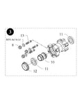 FRONT WHEEL HUB (KZ) - 25mm - FRONT BRAKES