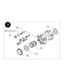 FRONT WHEEL HUB (KZ) - 25mm - FRONT BRAKES