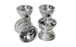 ALUMINUM WHEELS - 5" (SET OF 4 - SPINDLE FRONT-115MM/HUB REAR-140MM)